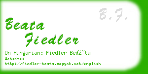 beata fiedler business card